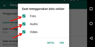 Cara agar kiriman foto dan video ke WhatsApp tidak tersimpan otomatis di memori ponse