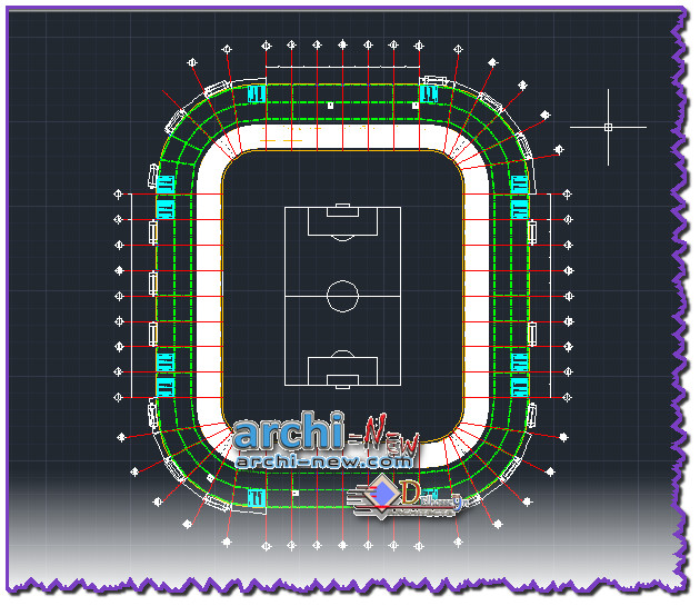 Football Stadium Floor Plan Cad