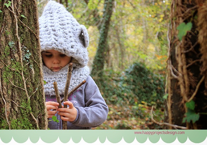 DIY gorro oso de ganchillo