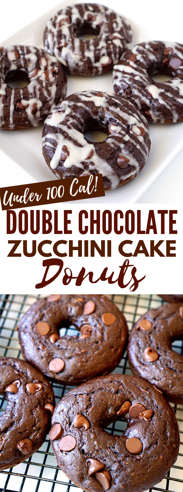 DOUBLE CHOCOLATE ZUCCHINI CAKE DONUTS #healthy #diet