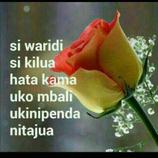 Love SMS | inspired quotation | Swahili Love SMS 