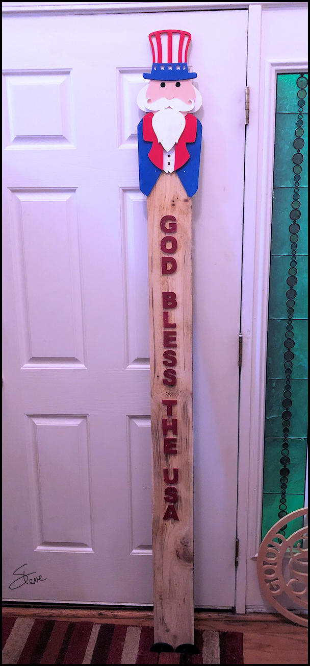 Scrollsaw Uncle Sam Fence Picket Scroll Saw Pattern.