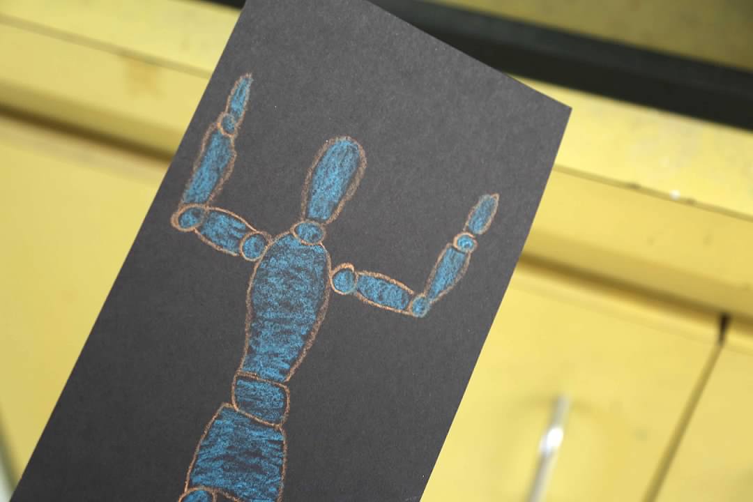 Observational Drawing Using a Wood Mannequin