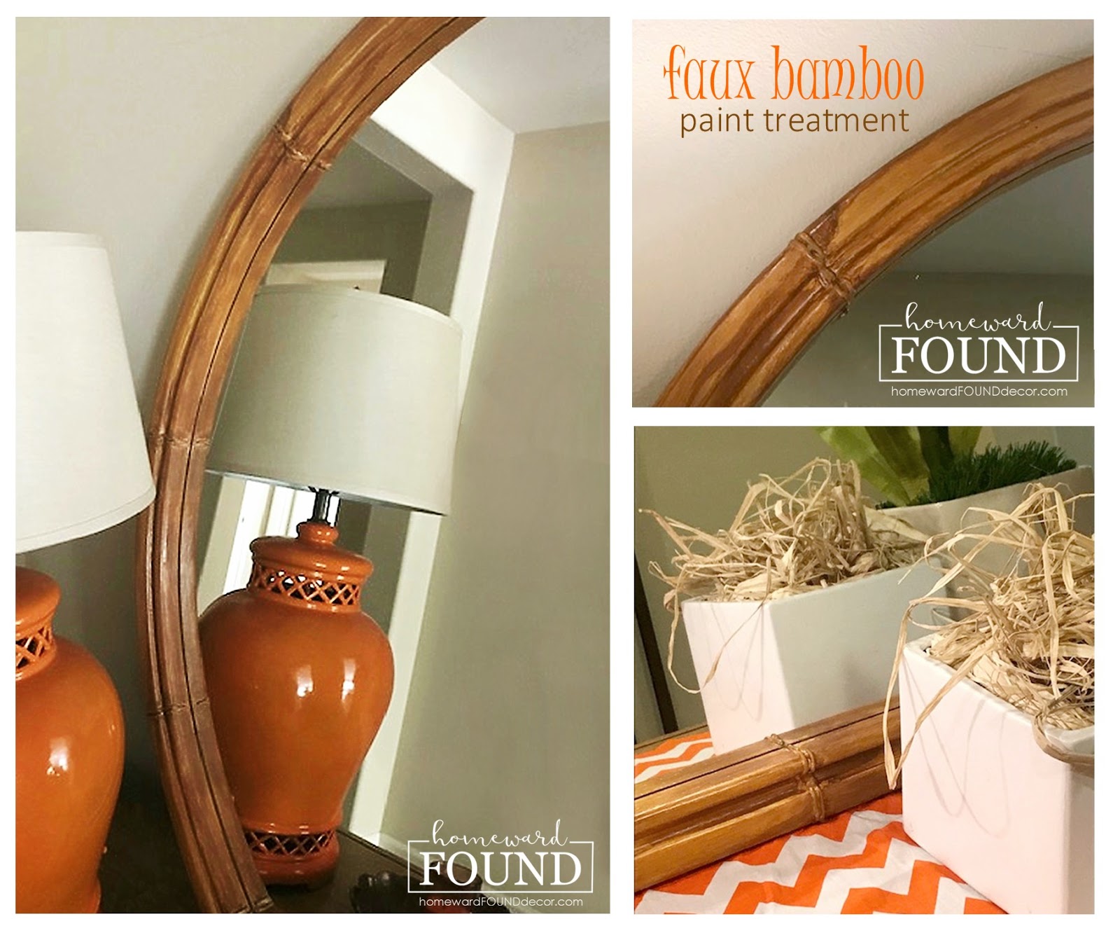 faux painted bamboo mirror homeward found decor