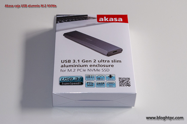 AKASA CAJA USB ALUMINIO PARA SSD M.2 NVMe