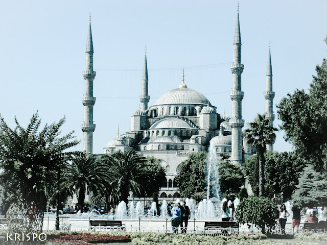 Vista general de la mezquita azul de Estambul