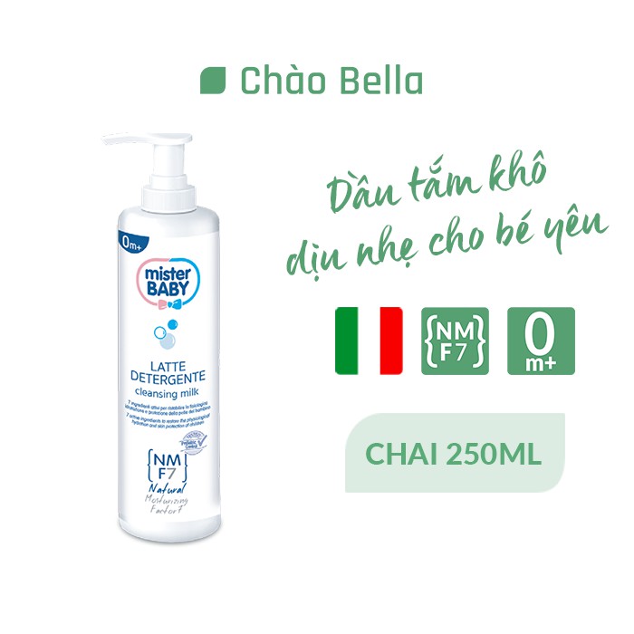 [Chào Bella] Sữa Tắm Khô Làm Sạch Dịu Nhẹ Cho Bé Yêu 250ml