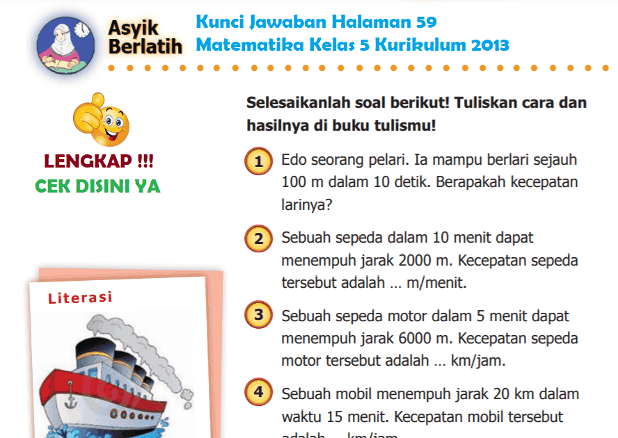 Lengkap Kunci Jawaban Halaman 59 Matematika Kelas 5 Kurikulum 2013 - Simple News Kunci Jawaban Lengkap Terbaru