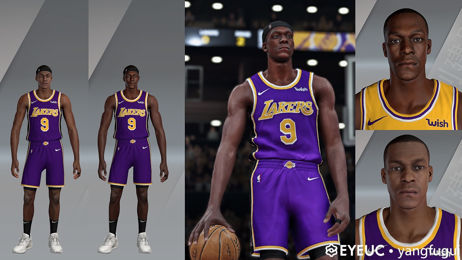 Rajon Rondo Face And Body Model By Yangfugui For 2k20 Nba 2k Updates Roster Update Cyberface Etc