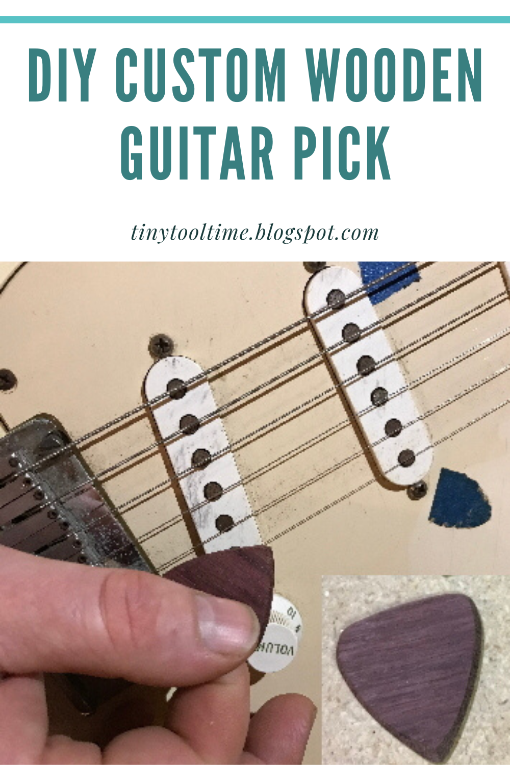 Tiny Tool Time How to Make a Custom Wooden Guitar Pick