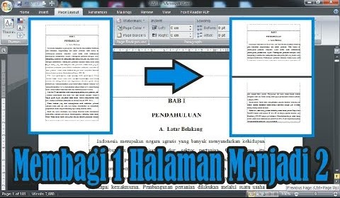 Cara Membagi Kertas Kerja Word Menjadi 2 Tutorial Microsoft Office