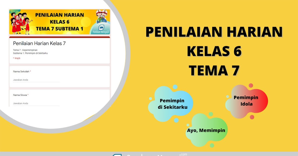 Soal Ulangan Harian Online Kelas 6 Tema 7