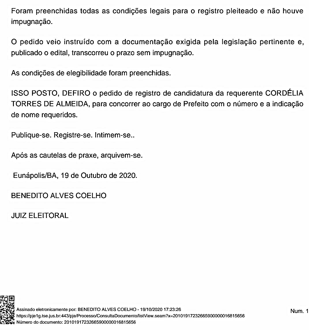 É DEFINITIVO: Juiz Eleitoral considera Cordélia apta para concorrer ao cargo de prefeita 29
