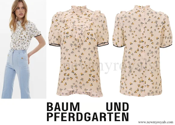 Crown Princess Mary wore Baum und Pferdgarten Melina blouse - top