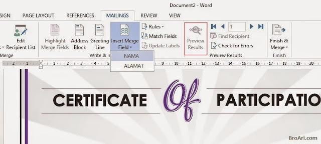 Langkah-Langkah Membuat Mail Merge pada MS Word