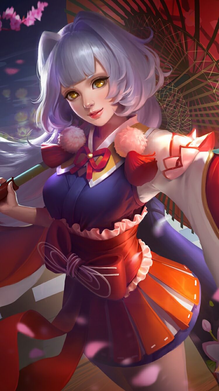 Wallpaper Kagura Cherry Witch Skin Mobile Legends Full HD for Android and iOS