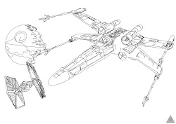 wars star drawing line drawings panner