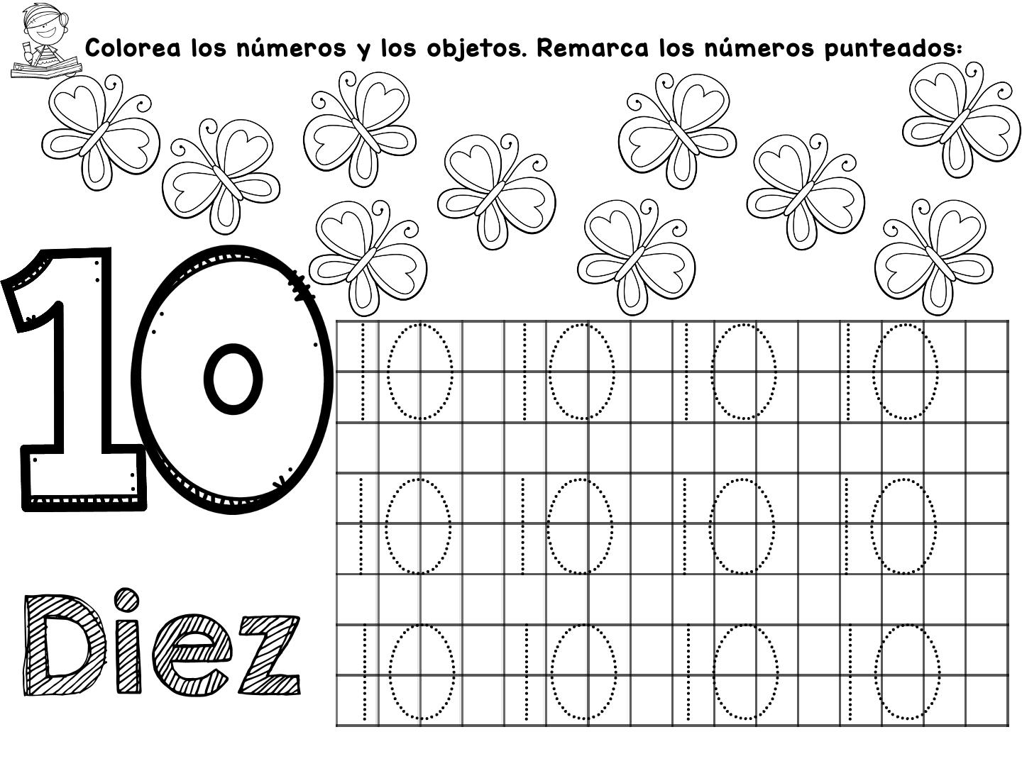Cuaderno Aprendamos Los Numeros Del 1 Al 10 Materiales