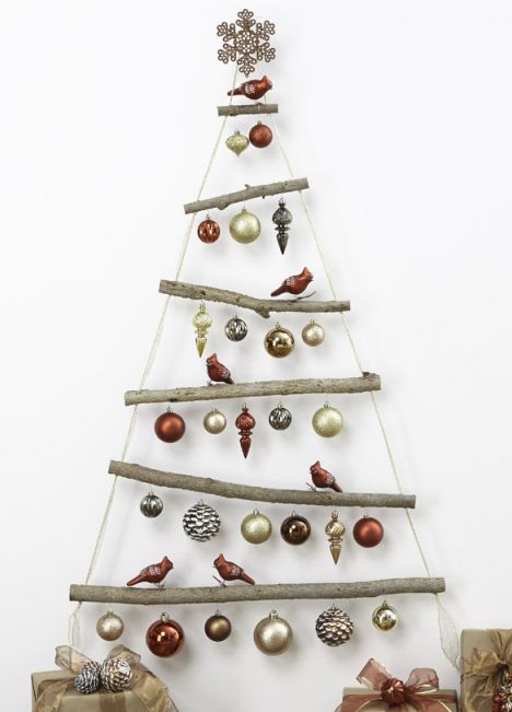 Árboles de Navidad low cost con ramas secas