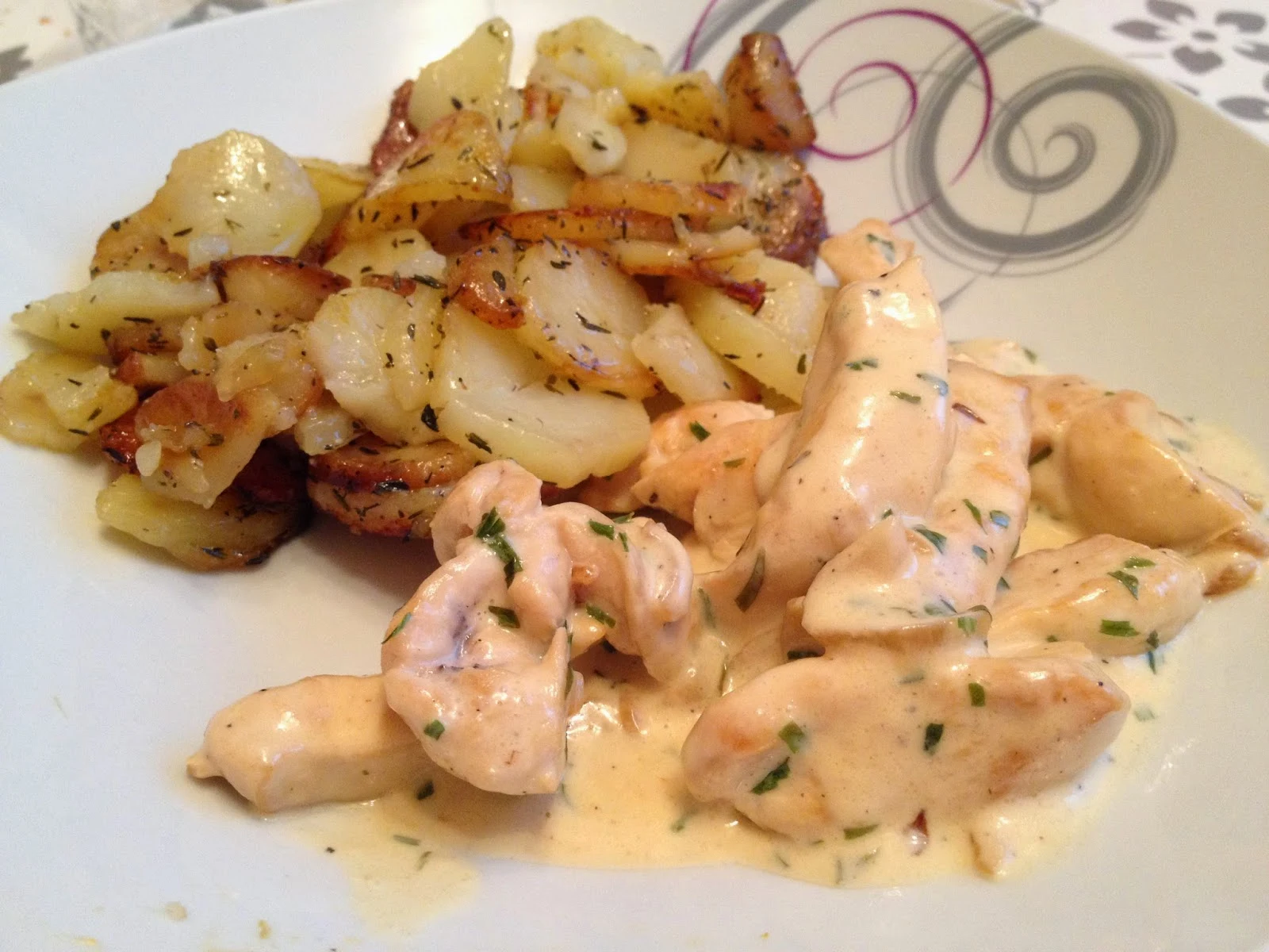 Aiguillettes de Poulet à la Crème et Estragon