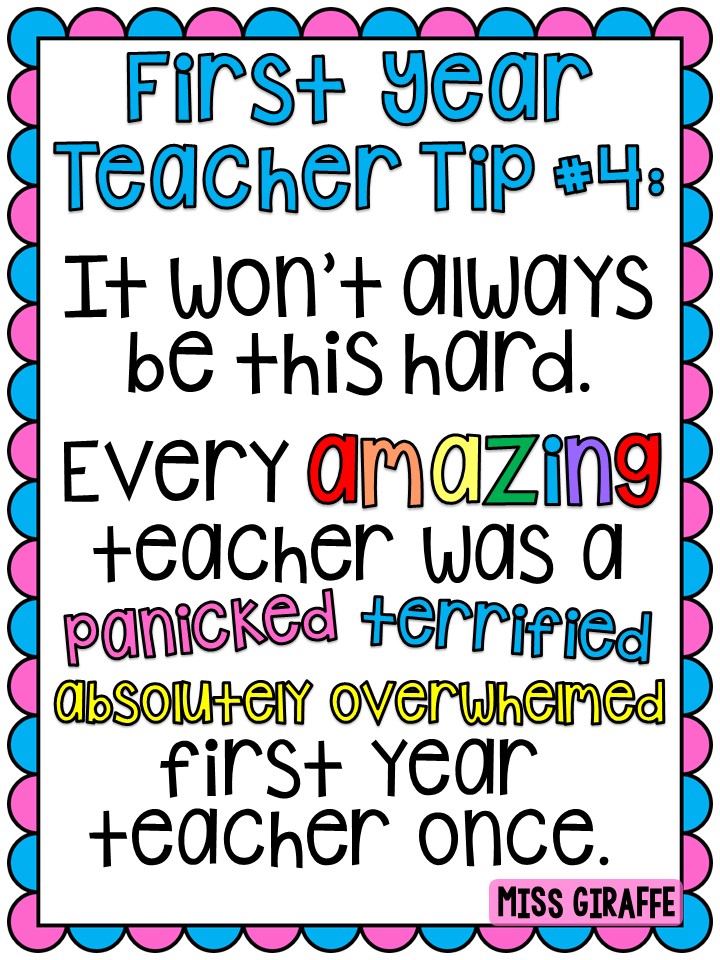 Miss Giraffe's Class First Year Teacher Tips and Advice