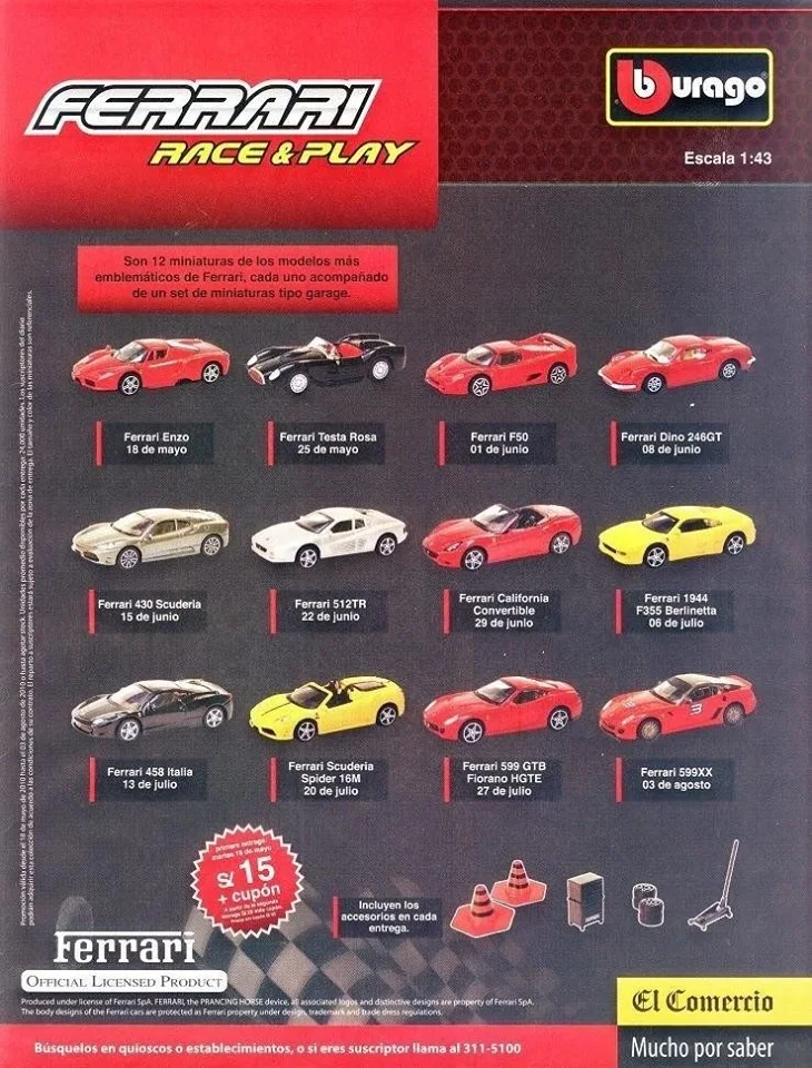coleccion ferrari race play el comercio
