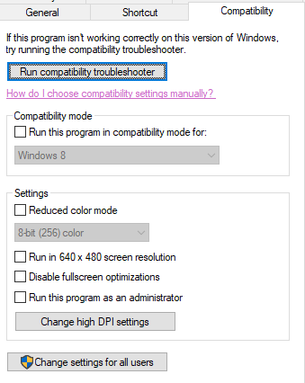 Solucionador de problemas de compatibilidad para Windows