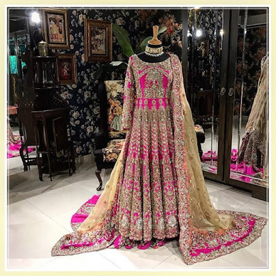 Ali xeeshan Pink Bridal dress