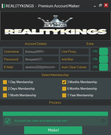 Reality Kings - Premium Account Maker Reality Kings - Premium Account Maker