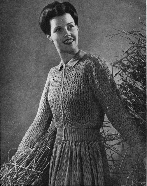 The Butterfly Balcony 1943 Needlework Illustrated September Beauty Free Knitting Pattern