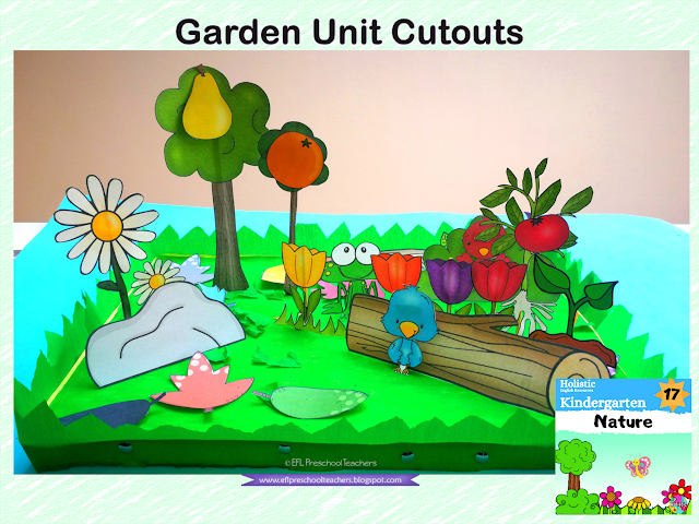 ESL/EFL Preschool Teachers: Garden Unit Cutouts for Kindergarten ESL