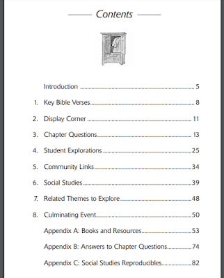 contents page of C. S. Lewis Master Storyteller Unit Study