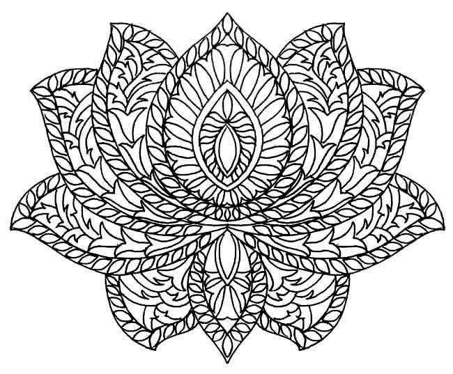 Lotus Mandala Coloring Page - Free Printable Coloring Pages for Kids