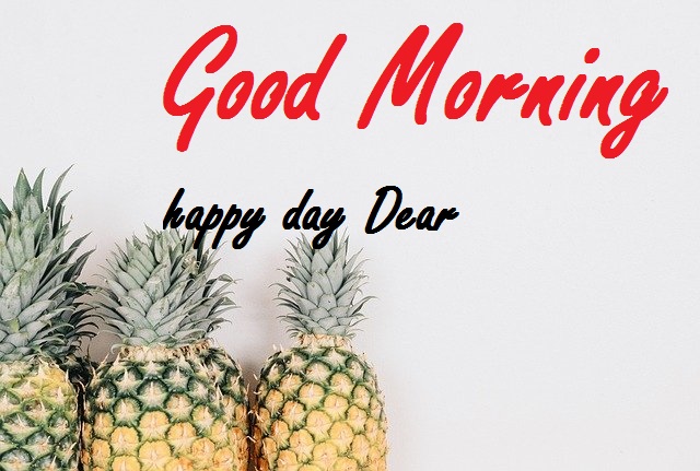 Good Morning message with Fruit image