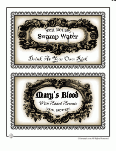 It's Written on the Wall: freebies Spooky Halloween Treat and Drink