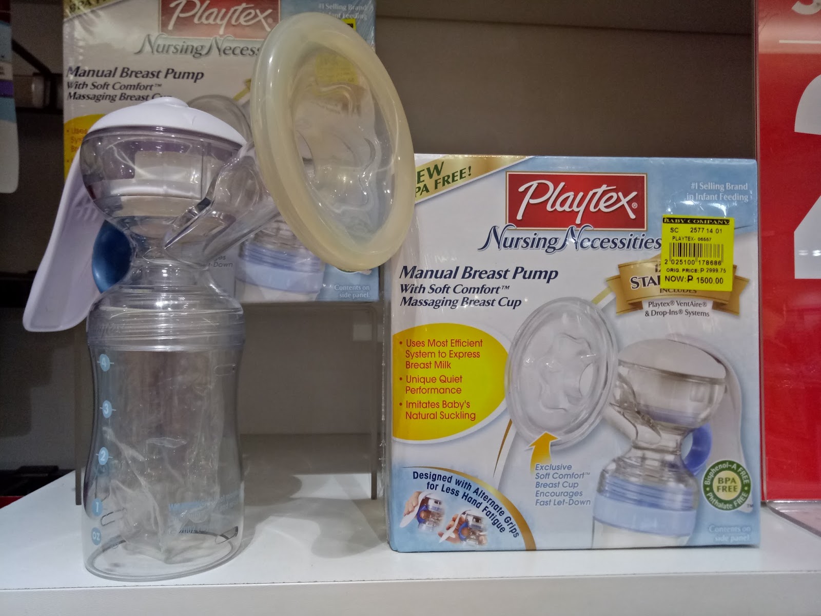 Nursing Necessities Manual Breast Pump Kit, Playtex