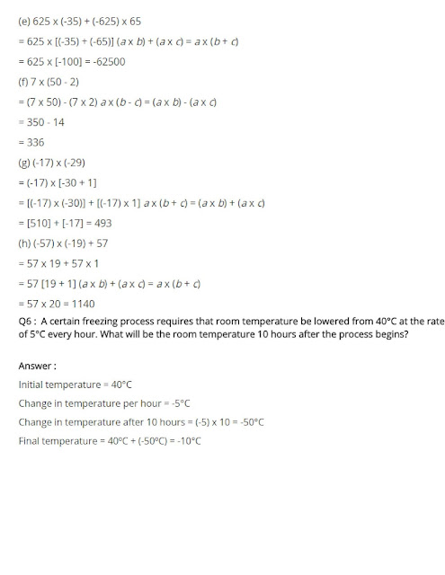 NCERT Solutions of Class 7 MATHS Chapter 1 INTEGERS EXERCISE 1.3  04