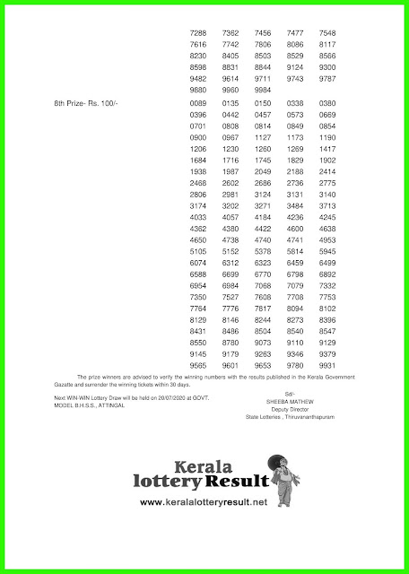 Kerala Lottery Result 13.07.20 Win Win W-573 Lottery Result-page--