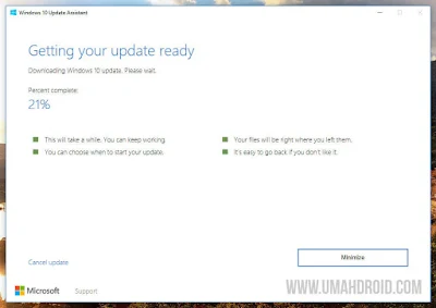 Downloading Windows 10 Update