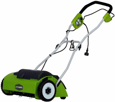 GreenWorks 27022 10 Amp 14 Corded Dethatcher / Scarifier Lawn Aerator