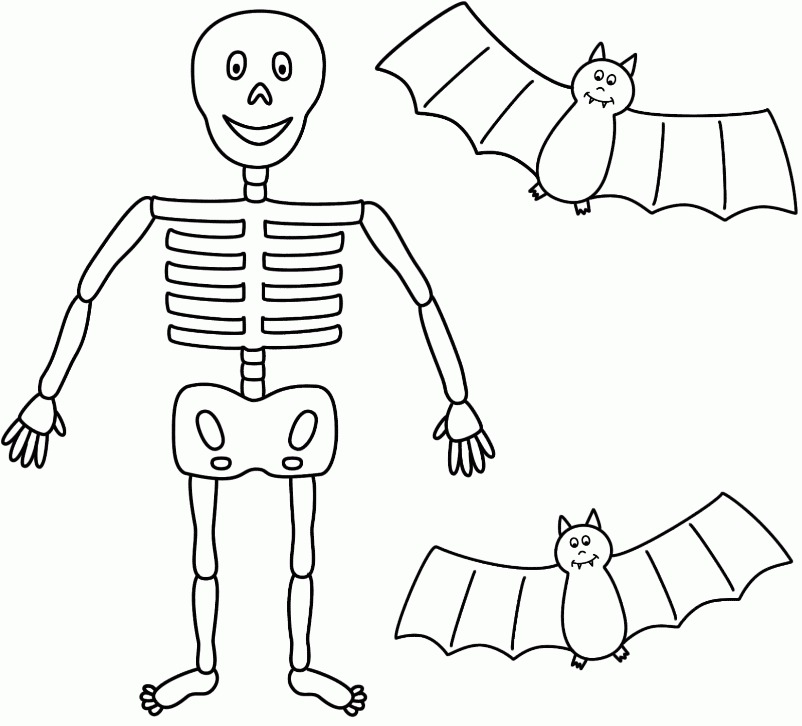 Halloween Skeleton Coloring Pages