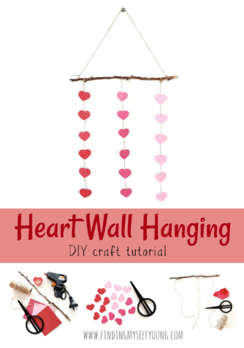 Diy Heart Wall Hanging Finding Myself Young