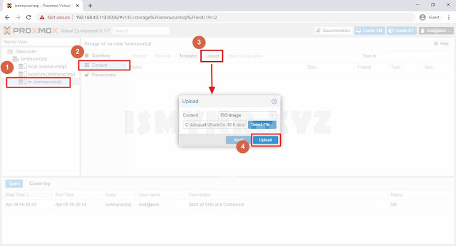 menambahkan guest os di proxmox