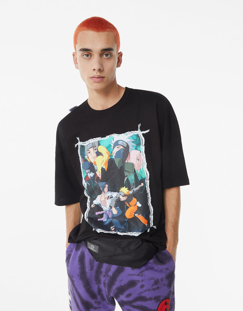 Naruto Shippuden Tee Shirt Naruto Bershka Naruto Shippuden Bershka