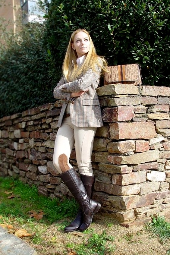 women in riding boots