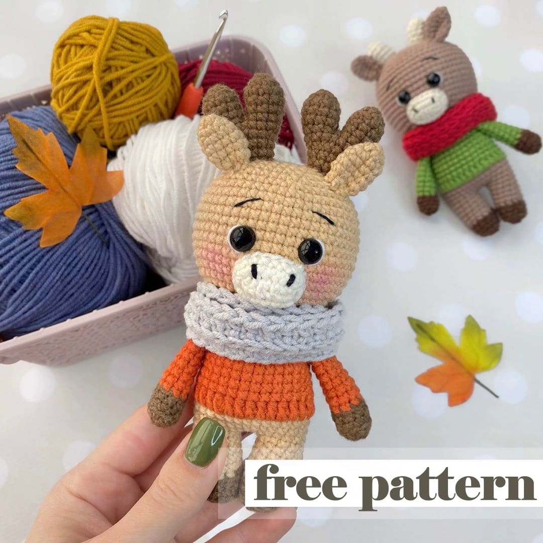 Crochet reindeer free pattern