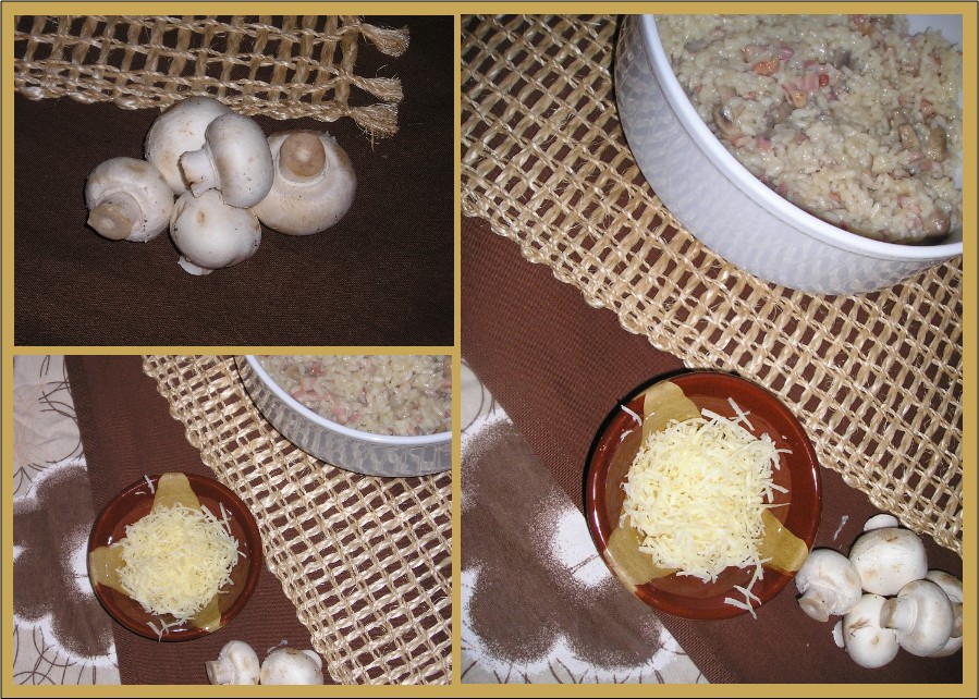 As receitas da minha cozinha Risotto de cogumelos e bacon