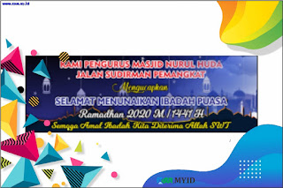 Contoh Desain Banner Ucapan Selamat Berpuasa .CDR