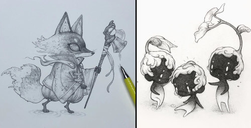 Design Stack A Blog About Art Design And Architecture Sweet Creatures Pencil Drawings