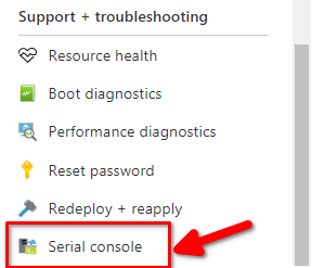 Azure: Serial Console